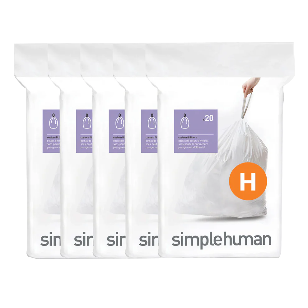 Simple Human Trash Liners Code H 100ct Refill