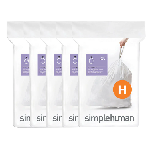 Simple Human Trash Liners Code H 100ct Refill
